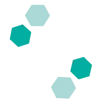 green hexagon polygons